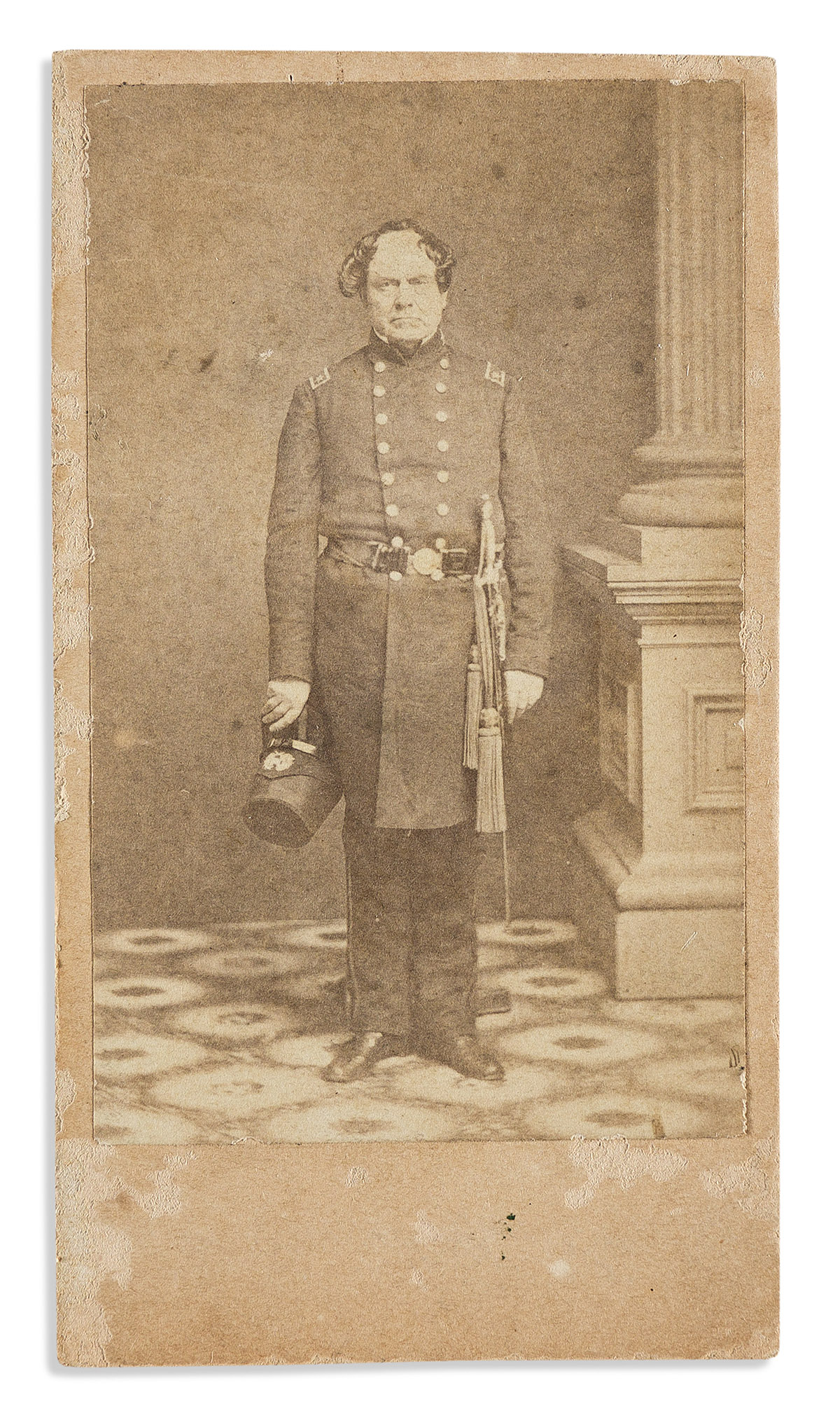 (CIVIL WAR--CONFEDERATE.) Carte-de-visite portrait of the noted Confederate engineer Walter Gwynn, with related family papers.